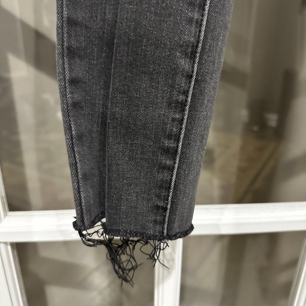 Never Worn! Distressed Button Fly Black Jeans Ver… - image 4